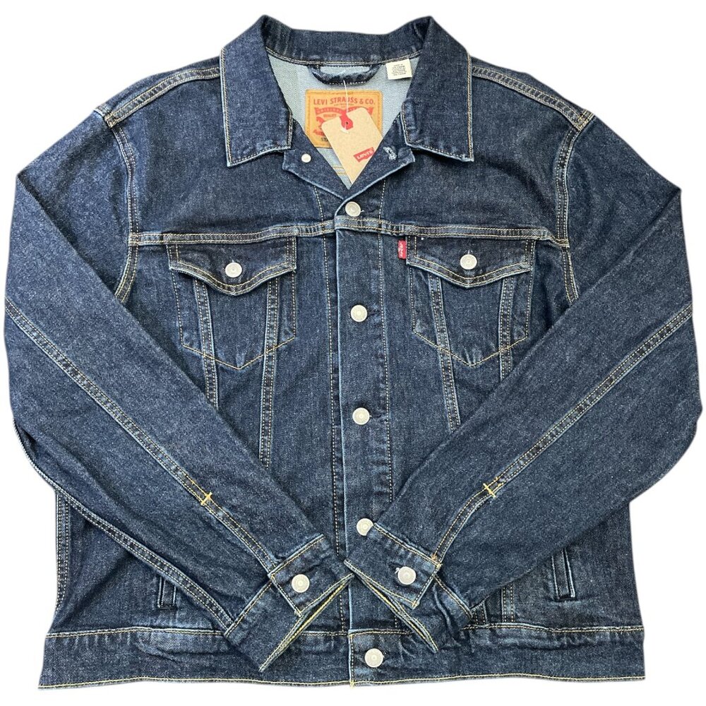 Levi Strauss Denim Jacket Button Down Jean Coat Men's Size Large